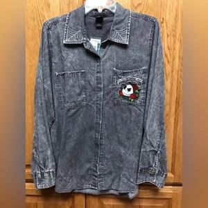 Nightmare Before Christmas Button Up womens size XL NWT